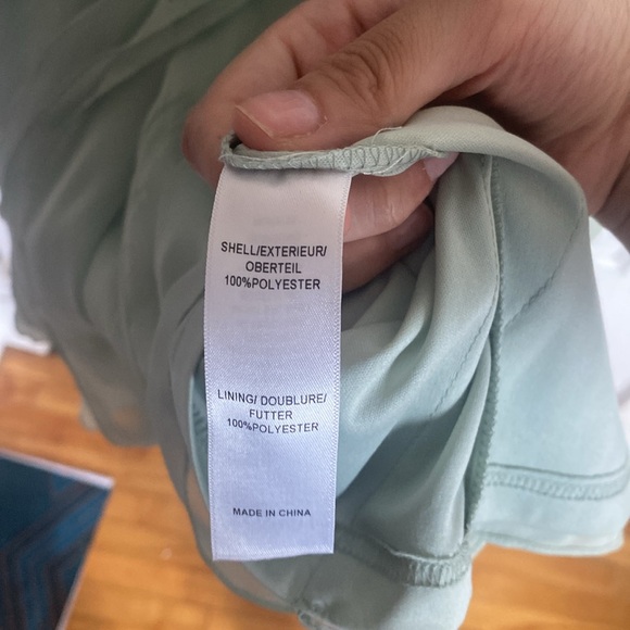 Adrianna Papell Draped One Shoulder Mint Flutter Mini Dress - Picture 7 of 8